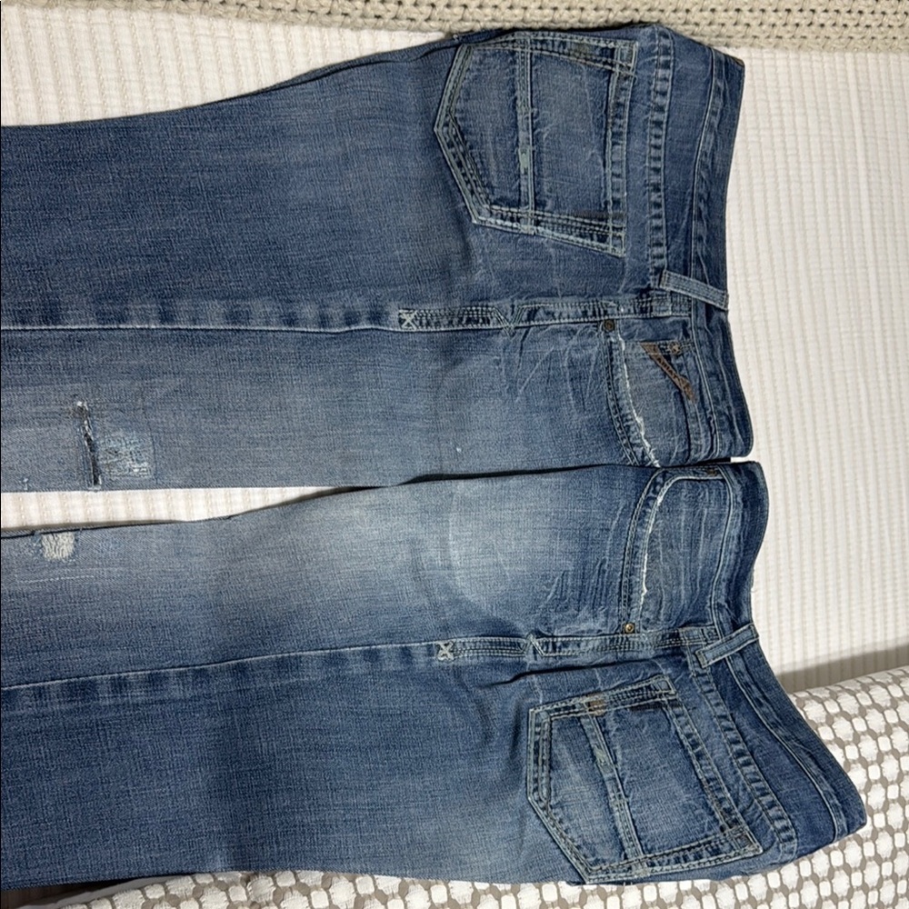 Ariat Blue Bootcut Jeans with Contrast Stitching